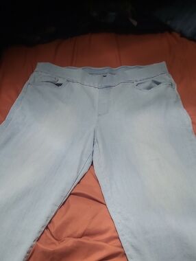 Light Blue Pull-On Women's Pants